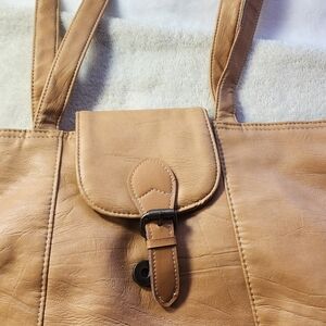 Capezio Bag Large Tote Tan Buckle strap Vintage EUC